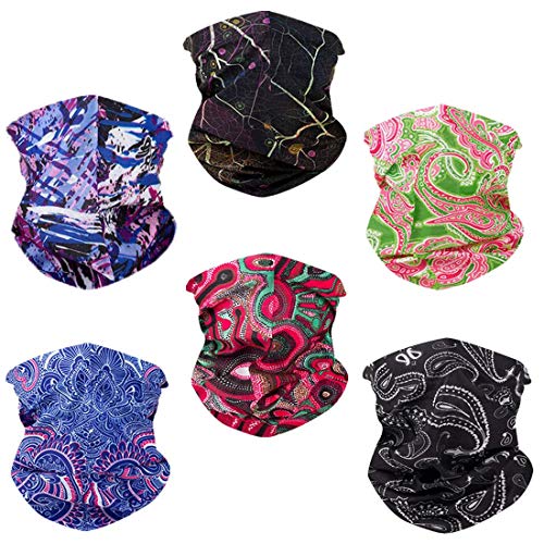 Image of 6PCS Outdoor Magic Headband Elastic Seamless Bandana Scarf UV Resistence Sport Headwear