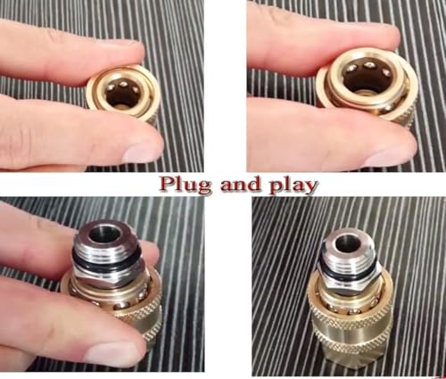 Image of Aimex 1 /4 Quick Connector QC Male Plug for Pressure Washer Fittings Male Threaded