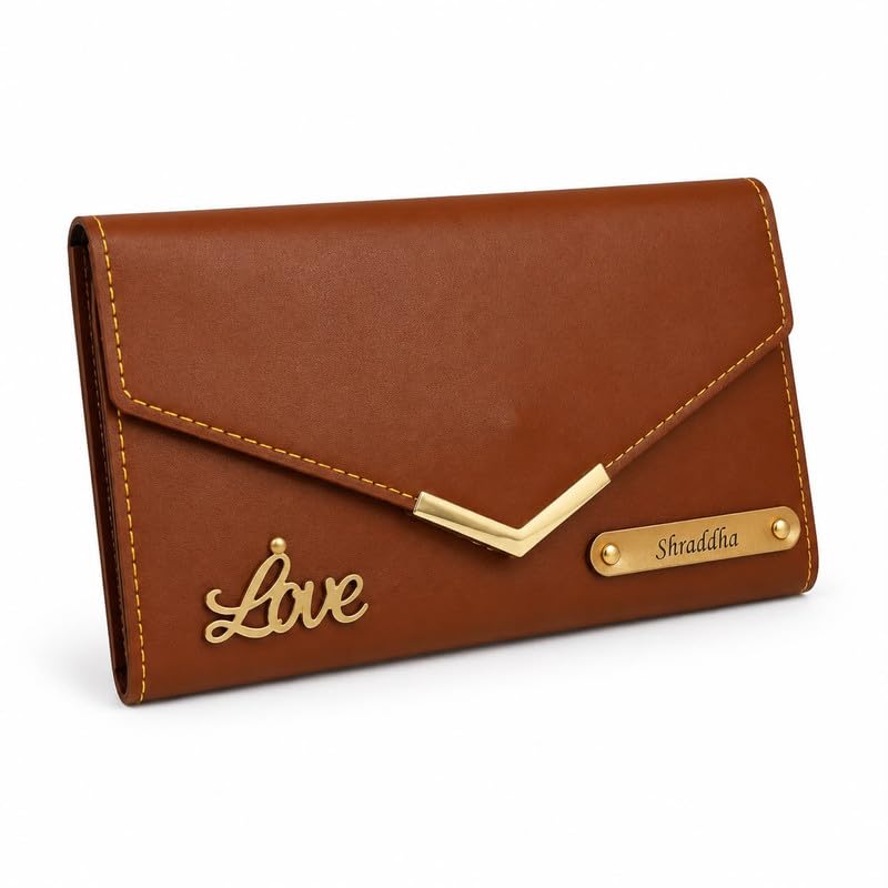 b'code B’Code Personalized Clutch Wallet for Women, TAN-picture-38