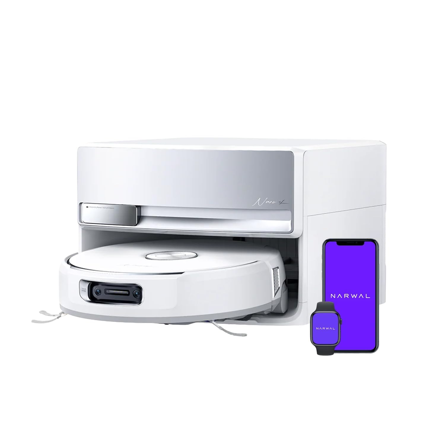 NARWAL Flow Robot Vacuum Cleaner with Auto Water Compact Station and Drainage, 22000 Pa, FlowWash Mop System, Carpet Focus Cleaning, 45-80C Rinsing and Hot Air Drying, Intelligent App-picture-23