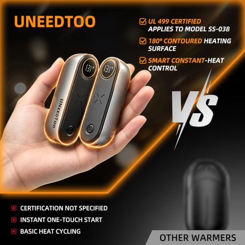 UNEEDTOO Hand Warmers Rechargeable, 2 Pack Magnetic, Up to 140°F, White - image 4