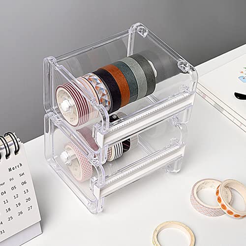 Dreamty Dispensador de Corte de Fita Washi, 2 Pacotes, Organizador de Suporte de Fita Em Rolo, Perfe
