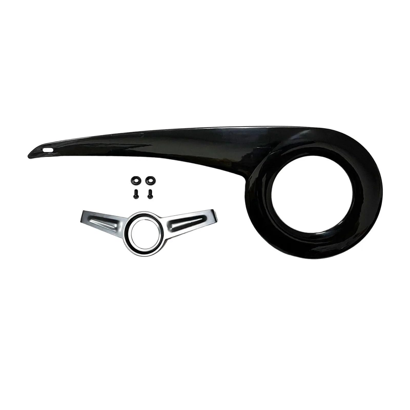 Sprocket guard protector negro con funda protectora universal para cadena de bicicleta 8