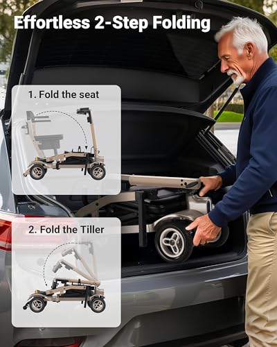 Image of 4 Wheel Heavy Duty Mobility Scooter 400 lb Capacity, Red