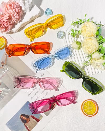 Wholesale 100 Pairs Retro Rectangle Sunglasses Bulk for Women Men Wedding Party Favors for Guests Bachelorette Glasses3