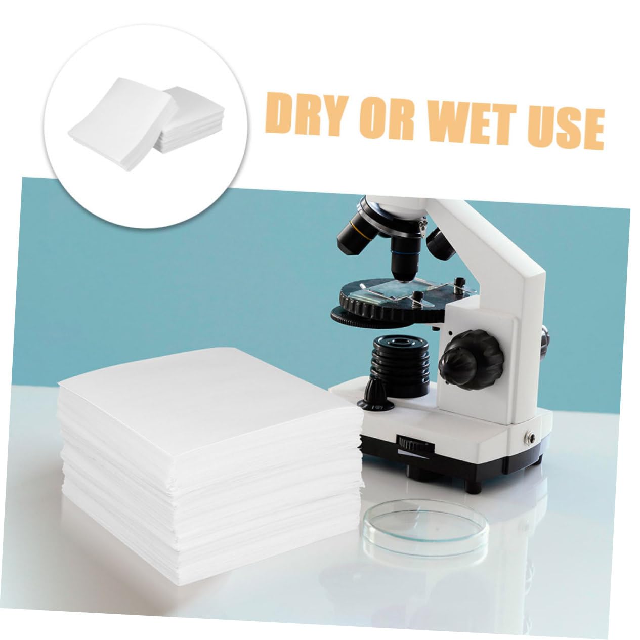 PartyKindom Lingettes Nettoyantes Jetables sans Poussière Résistantes la Déchirure pour en Fibre de Polyester et Pâte de Bois, Pack de 600 Pièces Instruments et Équipements de Laboratoire