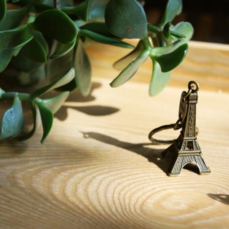 Miniatura 4 de TANGMENGXI Llavero de la Torre Eiffel favorece el llavero encantador del recuerdo de la decoración 3D, llaveros franceses de los recuerdos