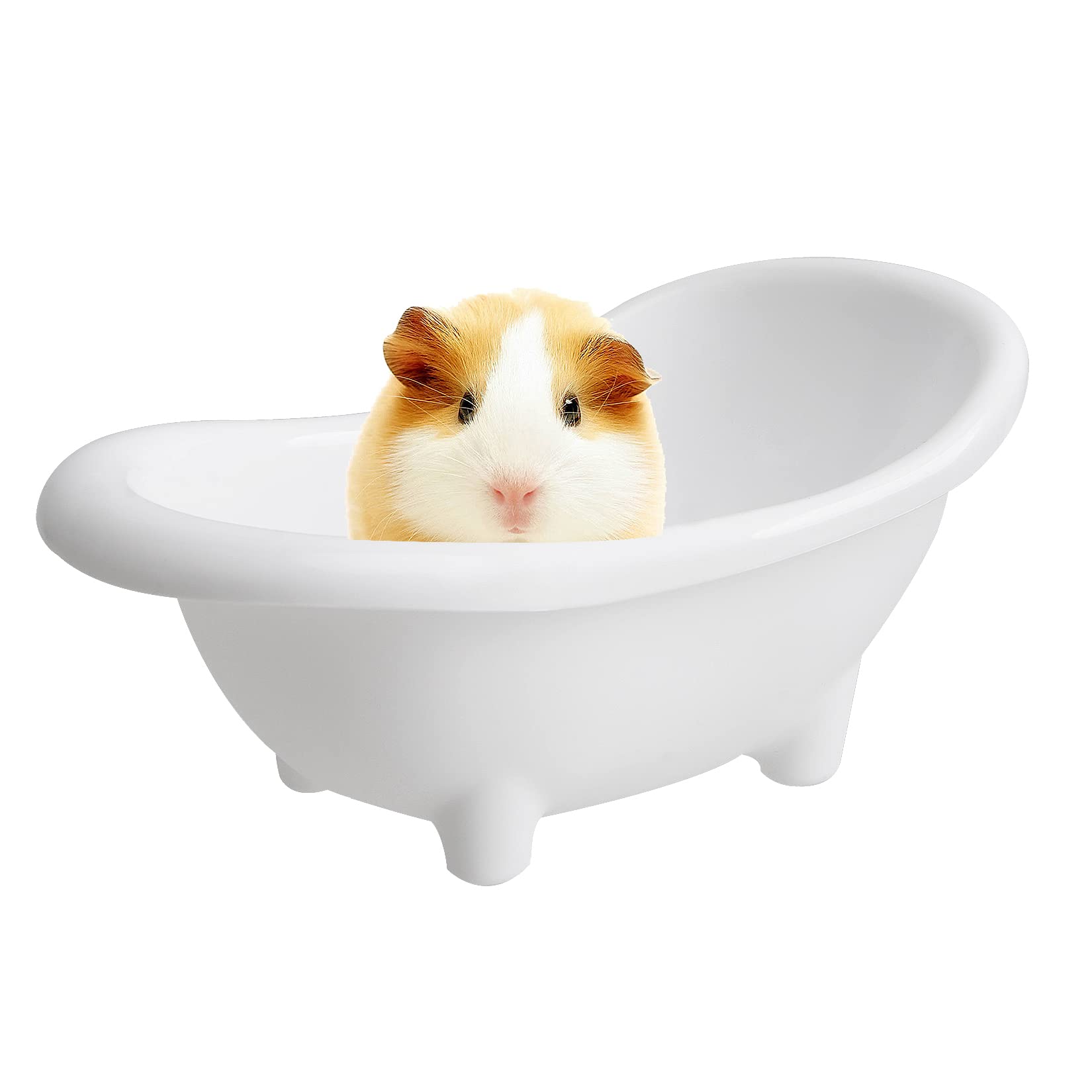 MXCELLHamster Sand Bath Container Hamster Sand Bath Kit Chinchilla Dust Bath Hamster Accessories Hamster House(White)