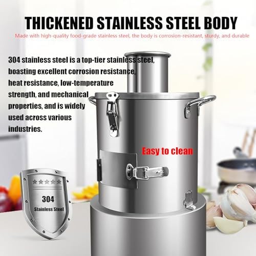 Electric Garlic Peeler Machine - Commercial Stainless Steel 200W, 30kg/H Capacity, 110V & 220V, Efficient Garlic Skin Remover for Restaurant & Home Use