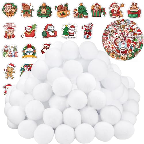 LOHASTOUR 20 Pack Indoor Snowball Fight Set, Artificial Snow Fight Balls, Indoor Snow Fight Ball Set, Soft Snow Fake Balls Party
