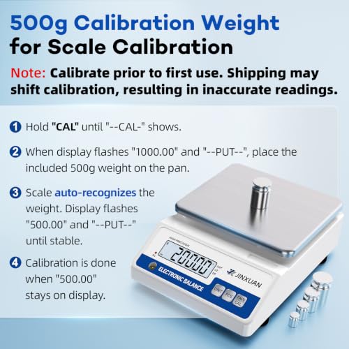 Image of Lab Scale Gram Scale 6000gx0.01g Accuracy Laboratory Balance Scale Digital Scale Electronic Analytical Balance for Jewelry Gold Kitchen Lab, with 7 Units Conversion, 500g Weight, LCD Display