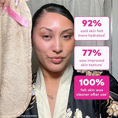 Image of The Original MakeUp Eraser Mini PRO 5-pack, Erase All Makeup With Just Water, Including Waterproof Mascara, Eyeliner, Foundation, Lipstick, Sunscreen and More! Sweet Cream, 5ct