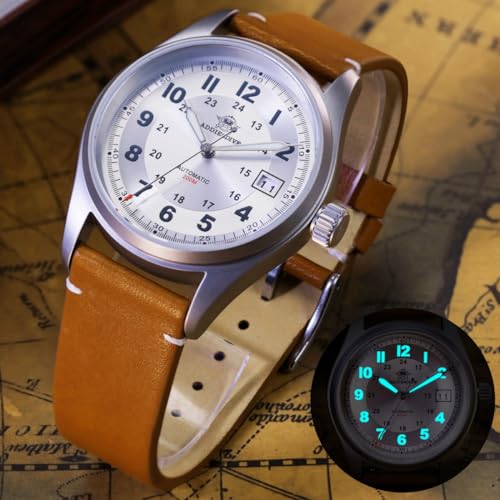 Image of ADDIESDIVE Mens Watch Automatic NH35 /8215 200M Luminous Easy to Read Dial Wrist Watch Minimalist Fashion Simple Watch Analog Date with Leather Strap and Bracelet