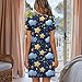 Estuaferng 2025 Loungewear Sets Woman Short Sleeve Pajama Dress Loose and Relaxed Fit Buttery Loungewear Sets Fun Print Fashion Pajamas - Stars