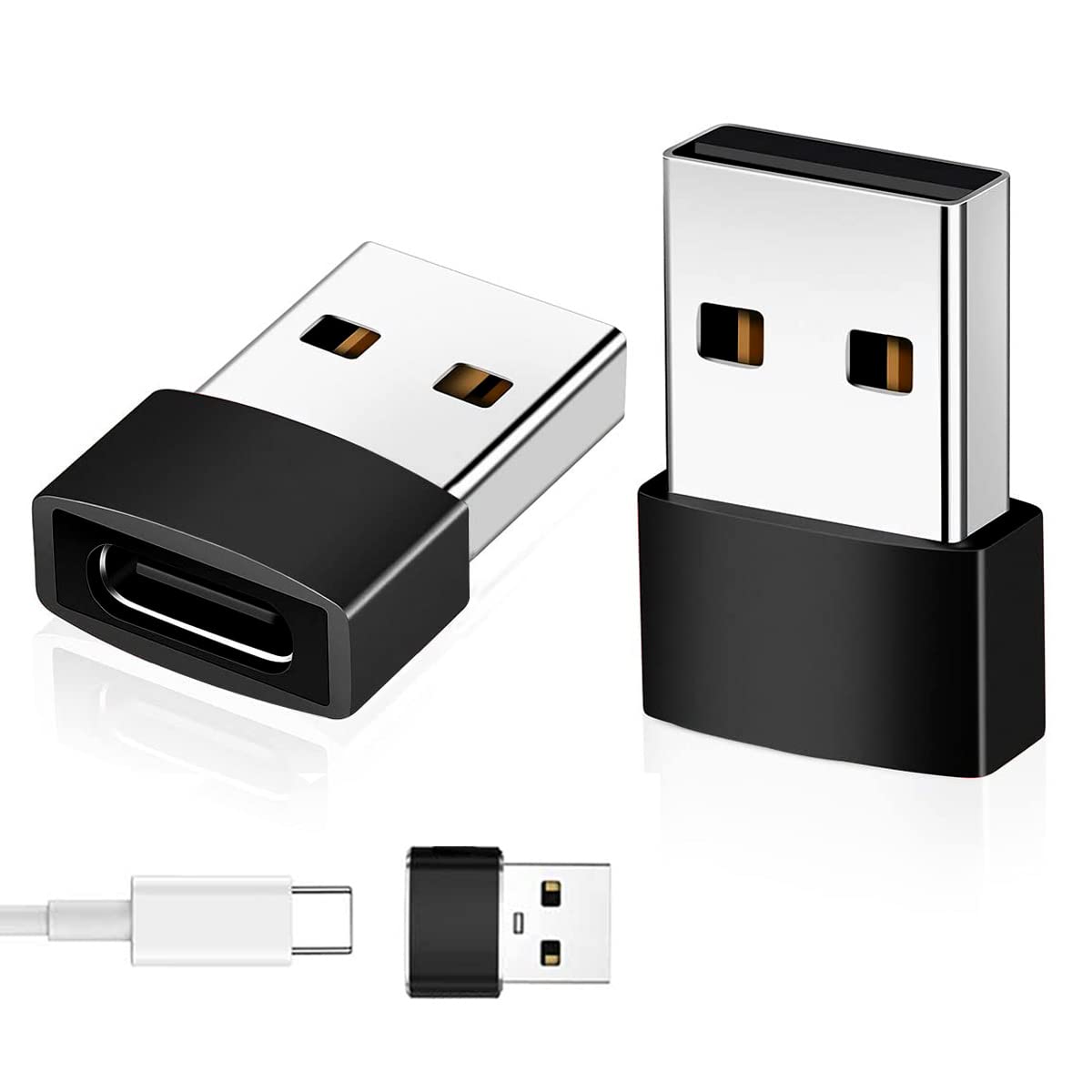 YellowCult Type-C Female to USB 2.0 Male Adapter (2 Pack), Lightweight & Sleek Design for MacBook Pro 2015/2013, MacBook Air 2017/2015, Laptops, Wall Chargers, Power Banks (B0BSR58QHH) Amazon Price History, Amazon Price Tracker