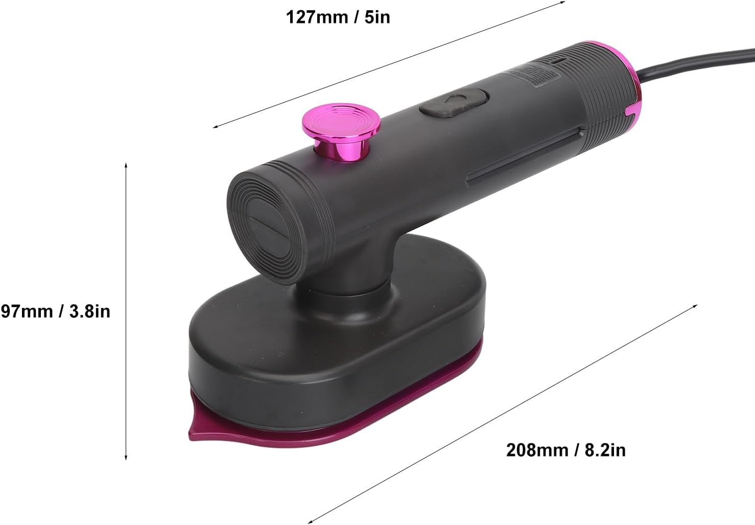 Steam Iron, Mini Steam Iron for Clothes, Portable Handheld Mini Clothing Iron Dry and Wet Ironing Fast Heating for Travel Home (US Plug 110V)