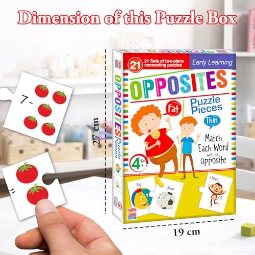 Image of Simple Math Sum Jigsaw Puzzle Connecting 2-Piece (Set of 21 pcs) for Kids, Childrens and Toddlers - Early Learning Educational Brain Booster with Fun and Engaging - Ages 4+
