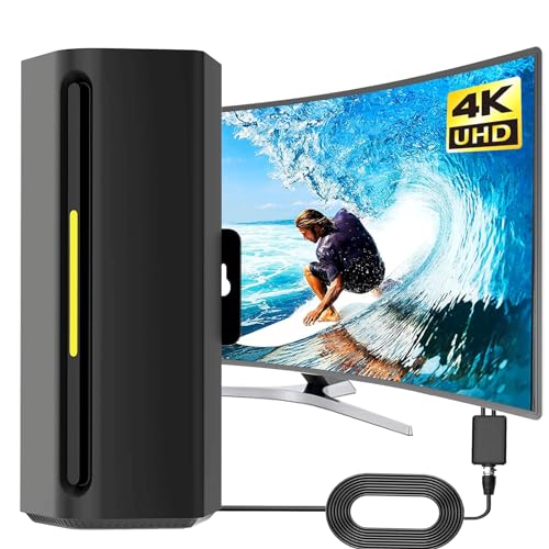 Antena de TV interior potente TDT HD con amplificador, 550KM Rango Antena de TV Interior HDTV,...