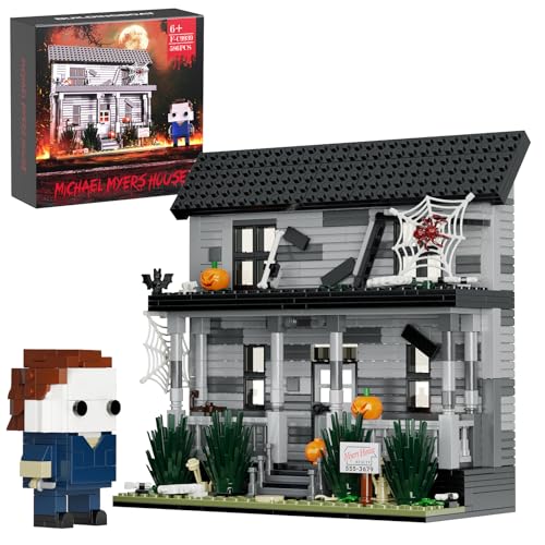 Horror Movie House Building Blocks Sets,Compatible with Lego,Collectible Decoration Building Toy for Christmas Friends and Movie Fans,Creative Stable Collectible Building Toy(586 Pcs)