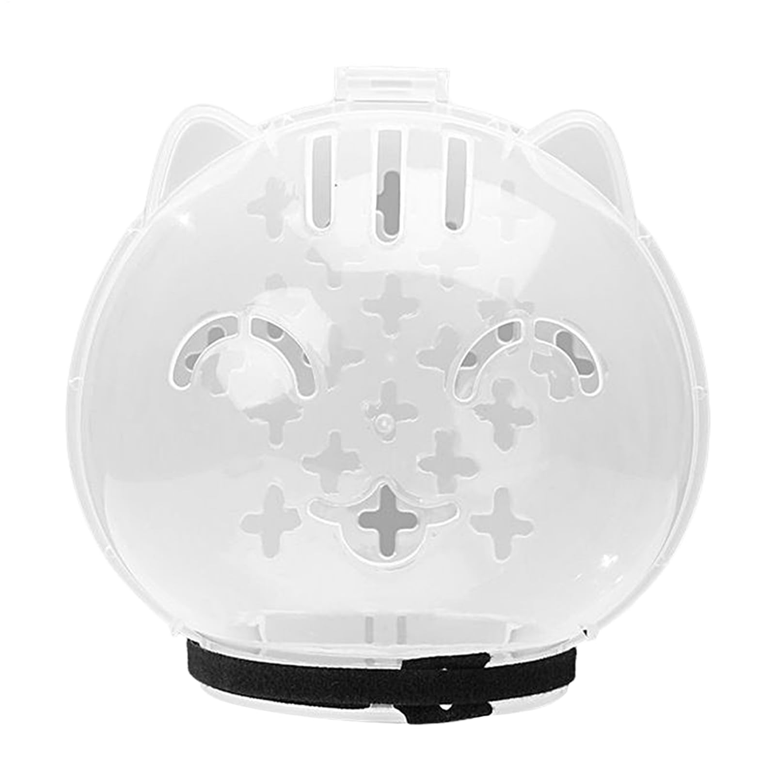 Breathable Cat Hood 13.8x14.6x7.8cm Pet Transparent Head Protective Ball Muzzle Adjustable Helmet Prevents Cats Biting Chewing Kitten Mouth Cover For Cat Bath Cleaning Grooming Cutting Nails