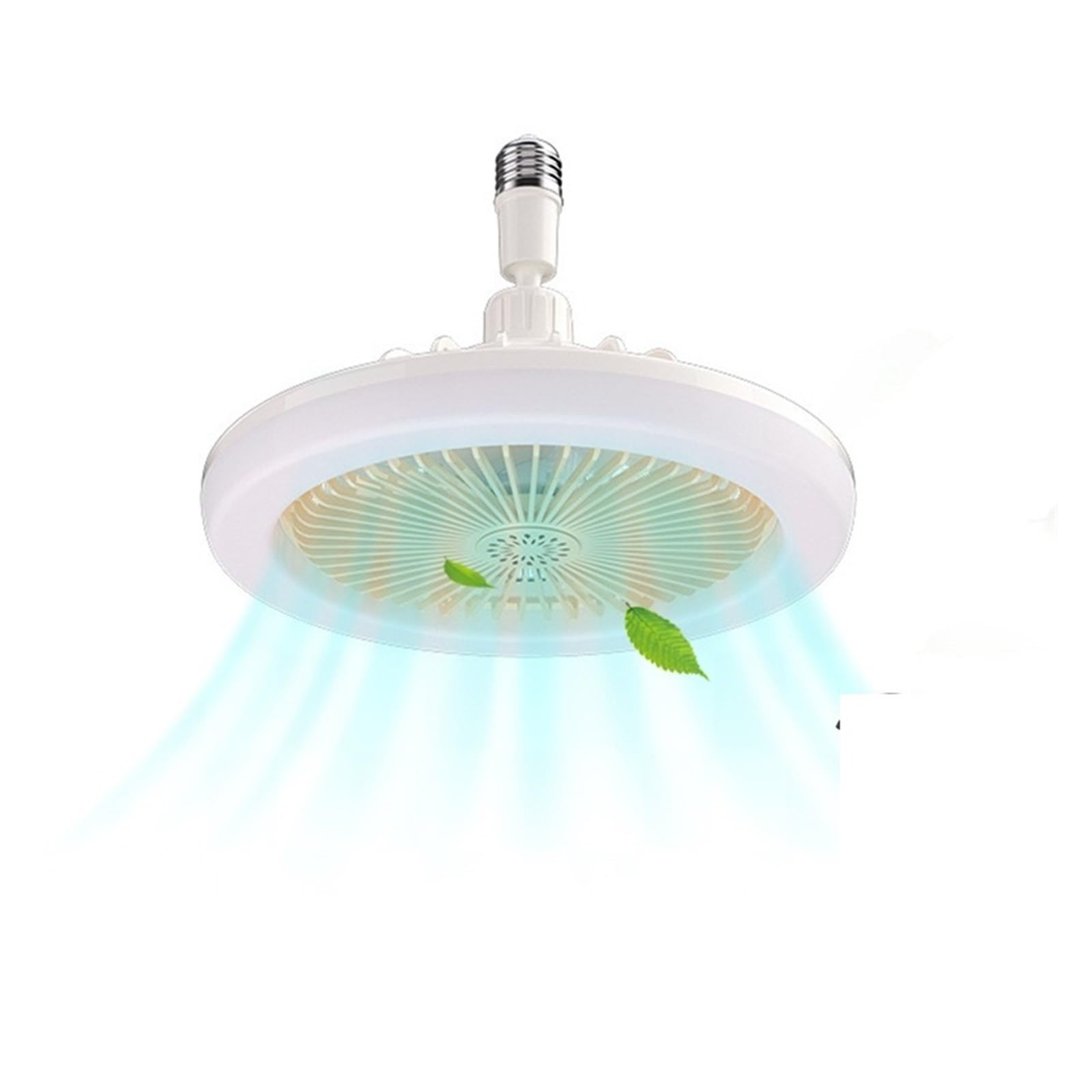 TRDEWR 30w Ceiling Fan with Lighting Lamp E27 Converter Base with Remote Control for Bedroom Living Home Silent Good Light and Shadow Effects(Yellow-with Control)