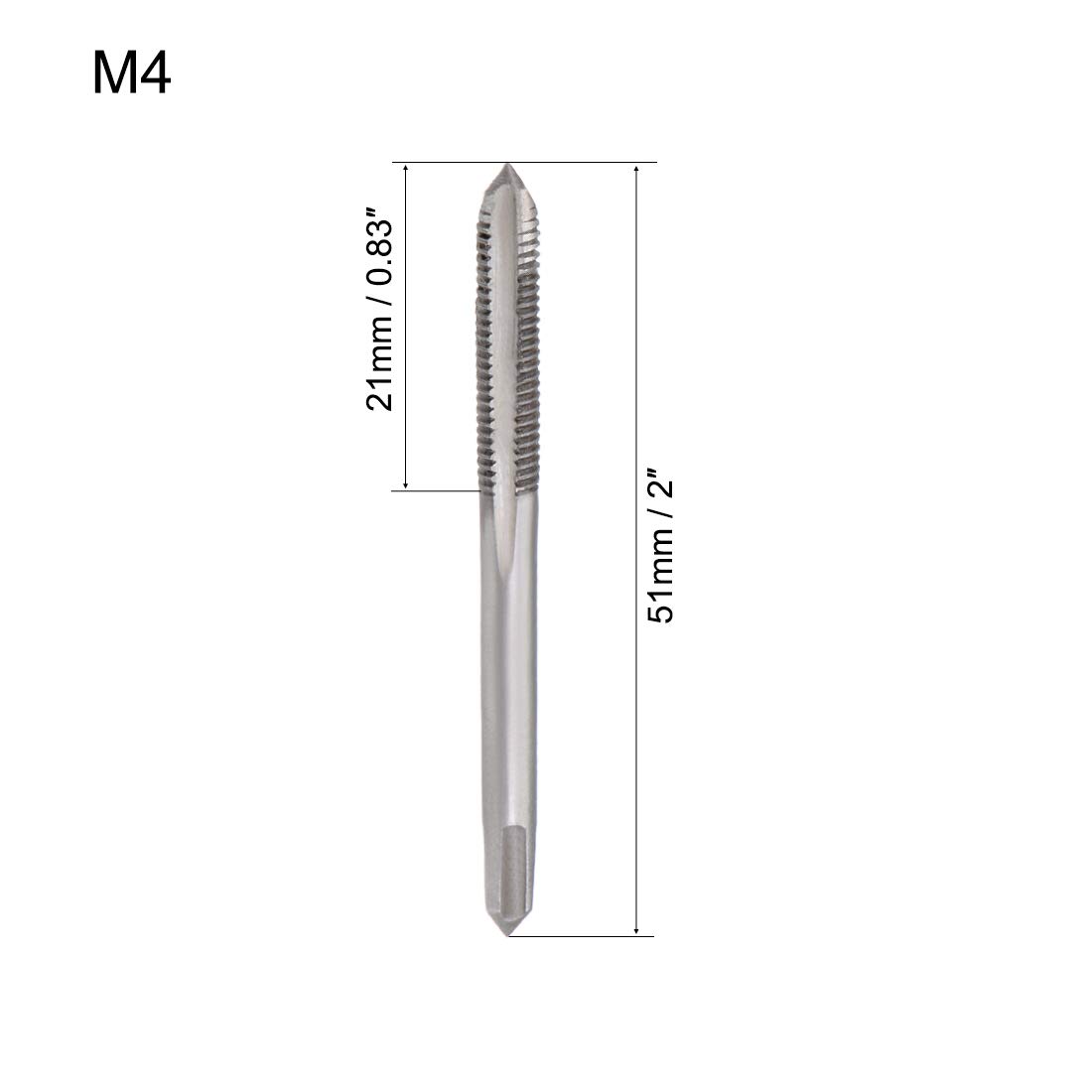 Amazon.co.jp: uxcell メトリック ハンドタップ M4 スレッド 0.7