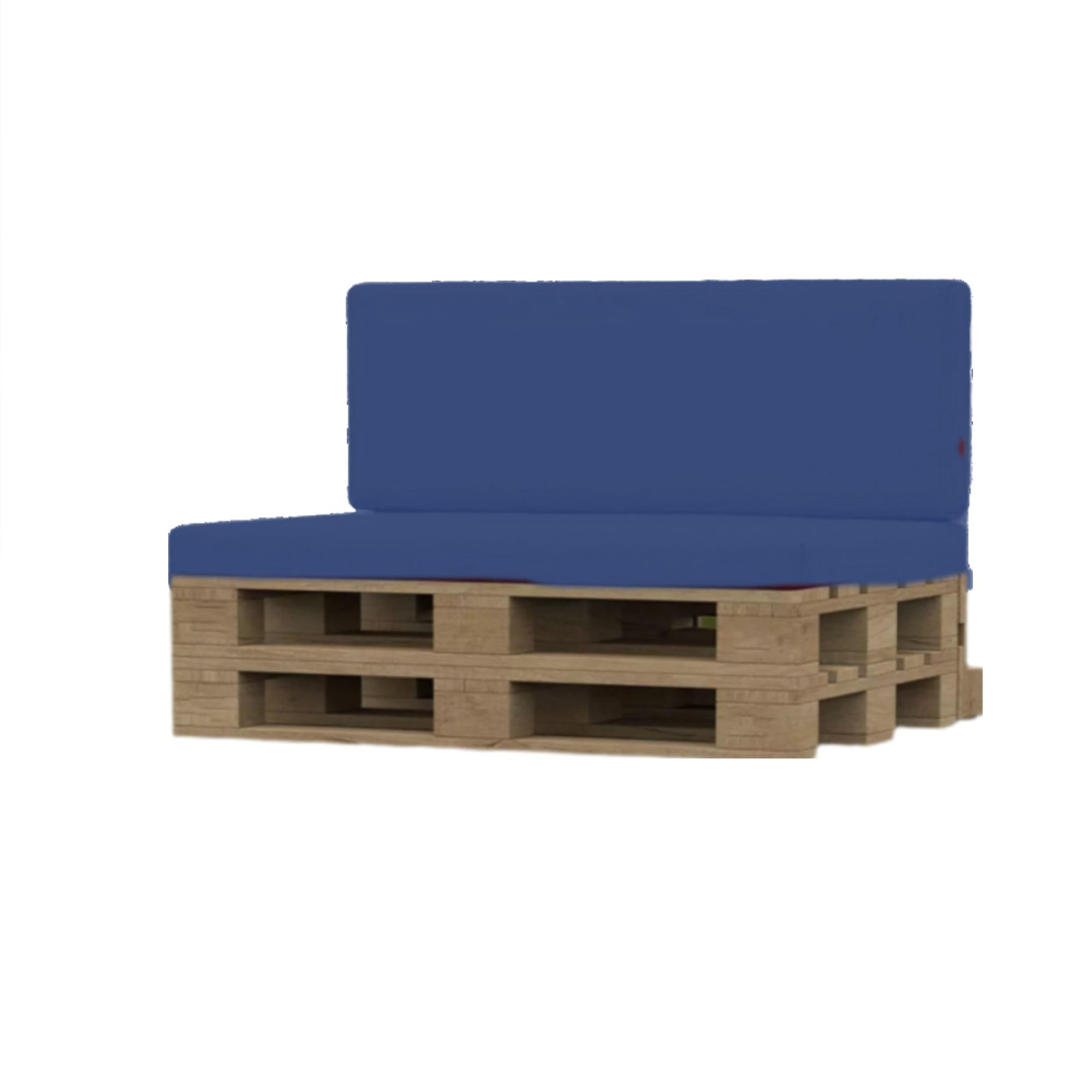FIVE MOONS Euro Pallet Cushions Seat Pads For Outdoor Garden Euro Pallet Seating high density foam pad with water resistant zipped cover Fordifferent (Navy blue, 120 x 40 x 6cm)