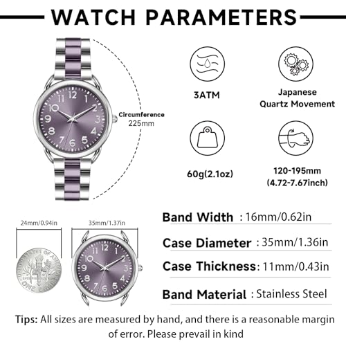 Image of Asan Ge Women Watch Business Classic Stainless Number Quartz Female Watches for Lady Waterproof Easy to Read Fashion Female Wristwatch