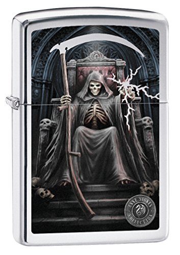 Encendedor Zippo Grim Reaper cromo alto brillo miniatura 1