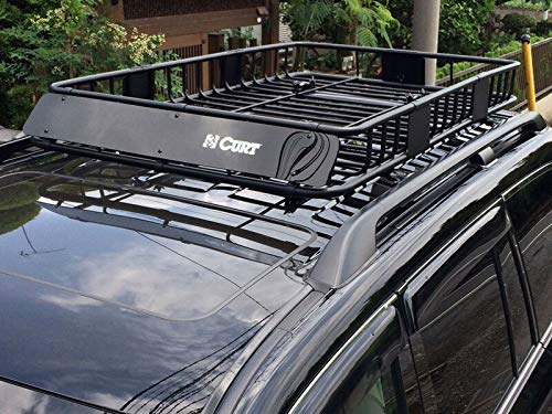 ルーフラック/中古/送料込 Amazon.co.jp: ルーフラック 延長ラックセット CURT製 バスケット