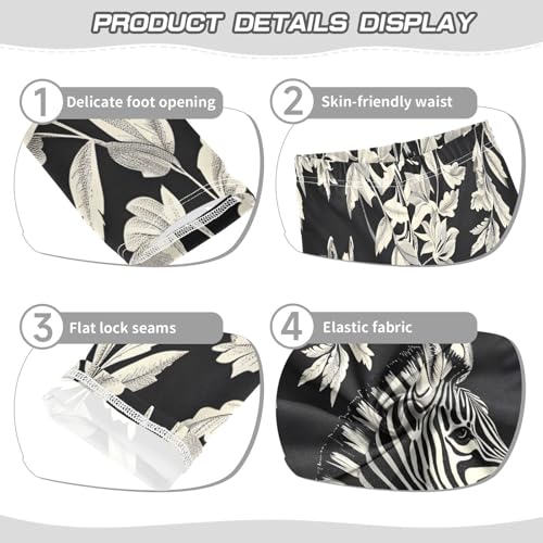 Bolaz Toddler Girls Leggings Printed Yoga Pants Leggings Zebra and Leaves for Kids3