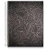 Tools4Wisdom 2026 Planner 2026 Calendar - 15 Months Starting Oct '25-8.5x11 Inch Hardcover - Daily Weekly Monthly - O5D6 - Floral Leather Pattern