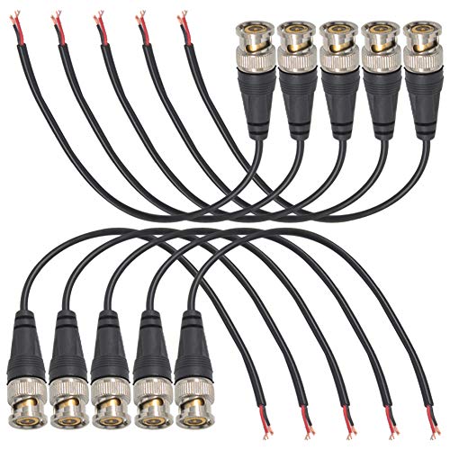 Connecteur BNC mâle Q9 avec câble de 18 cm pour caméra de surveillance