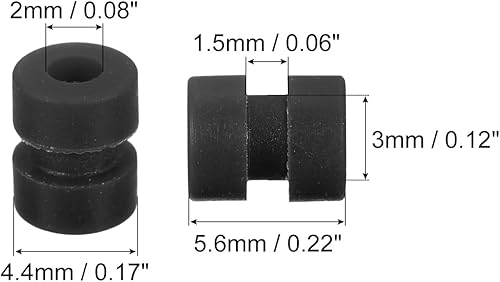 Miniatura 8 de MECCANIXITY Bolas de goma antivibración RC para control remoto F4 F7 controlador de vuelo M3x4.0.236 in bolas de absorción de impactos (negro),