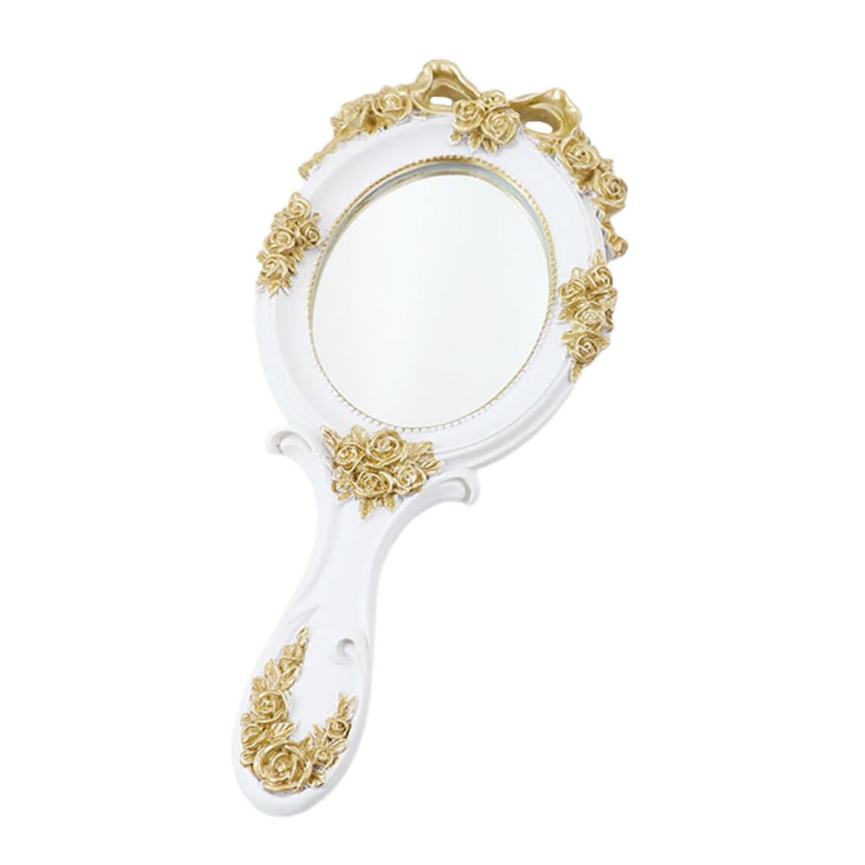 Handspiegel für Damen, Kosmetikspiegel aus Glas und Kunstharz