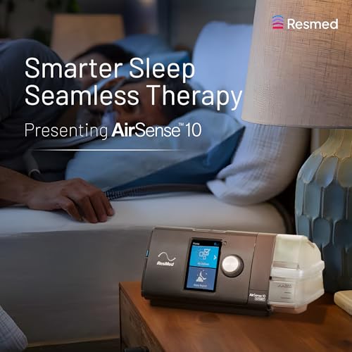 Image of Resmed AirSense 10 AutoSet Elite Tripack 4G CPAP Machine with HumidAir Heated Humidifier, AutoRamp, EPR, Pulse Oximetry Monitoring, CSA, RERA, CSR Identifying Algorithm Option, 2 Years Warranty, White