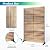 FENCY Outdoor Privacy Screen, 72" H×47" W Metal Patio Privacy Screen, Freestanding Decorative for Deck Balcony Patio Natural Wood Color