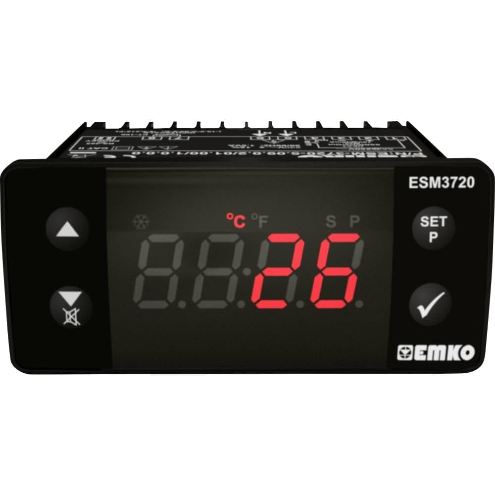 Emko ESM-3720.5.11.0.2/01.00/1.0.0.0 Régulateurs à 2 Points et PID Thermostat Pt100-50 jusqu'à 400 °C SSR (L x l x H) 65 x
