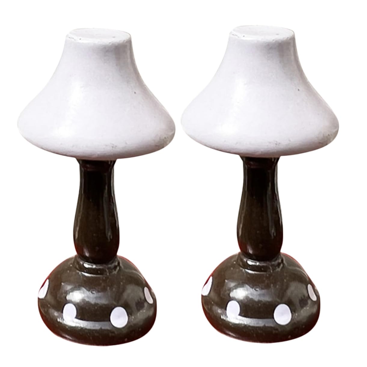 Kisangel 2Pcs Mini Wooden Bedside Lamp DIY Miniature Table Light for Dollhouse Decoration Cozy Nightstand Reading Accessory Interactive Assembly Project