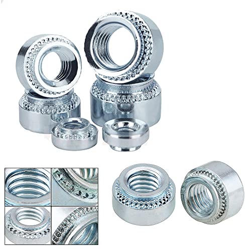 10pcs M2 M2.5 M3 M4 M5 M6 M8 M10 Dadi autoserranti in lamiera Clinch Inserti a pressare Rivetto Dadi in acciaio al carbonio zincato-M8 (No.1)