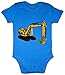 HARIZ Body de manga corta con excavadora para niños, tractor, Navidad, incluye tarjetas de regalo, Royal Rey, color azul, 0-3 meses