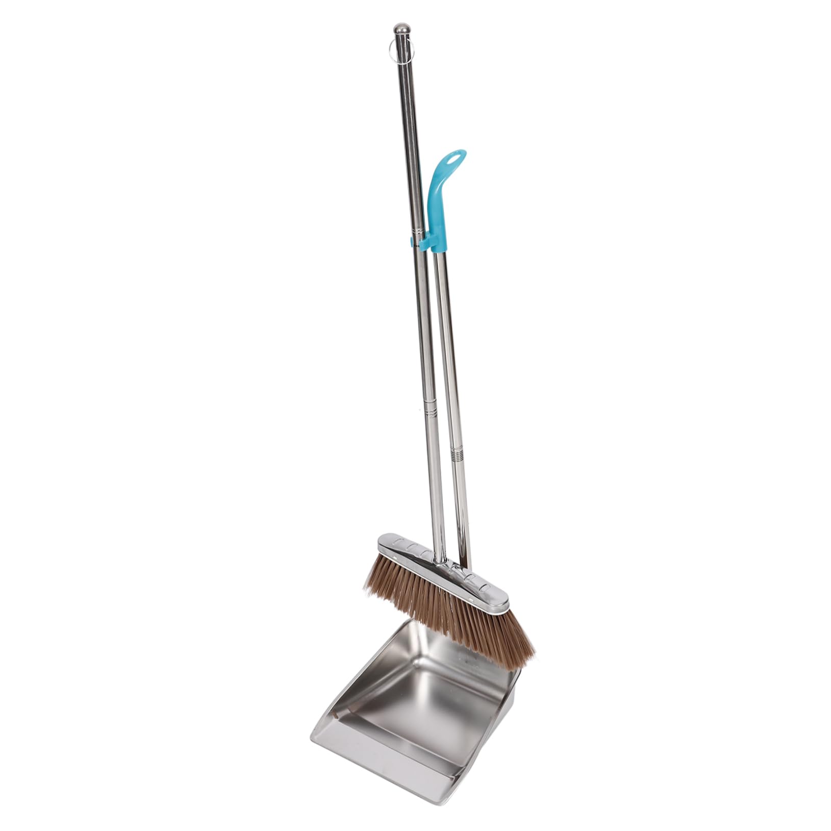 ULTECHNOVO Besen Kehrschaufel Edelstahl Haushalt Mit Langem Griff Ergonomisch Stabil Für Fliesen Boden Reinigung Geeignet College Dorm Essentials
