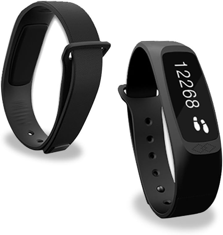BitHealth Smart Bracelet Wireless Pedometer Smart Fitness Tracker Sports Bracelet Wristband Activity Tracker Bluetooth 4.0 with Monitoring Calories Track Steps Counter Sleep for ios Android Black