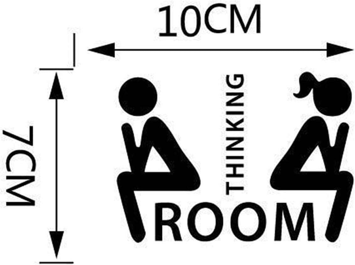 Ciieeo Waterproof Toilet Stickers Bathroom Restroom Self-Adhesive Paper Decals 5pcs DIY Decoration for Home and Hotel Toilet Lid