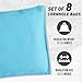 POTIVE Cornhole Bags Set of 8 Regulation Corn Hole Bean Bags for Cornhole Game, Professional Weather Resistant Corn Hole Bags with Tote Bag(Light Blue/Orange)