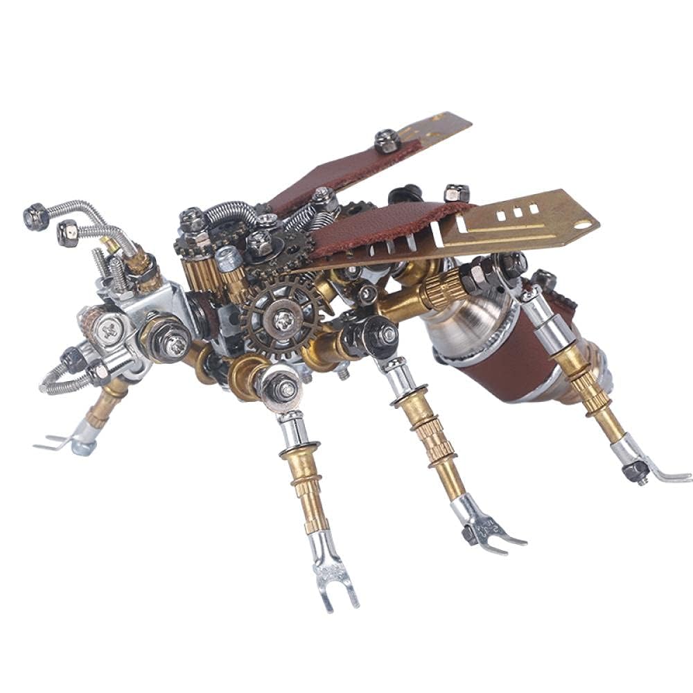 Mechaniczny zestaw modeli ważek 3D, metalowe puzzle ze szczegółową symulacją, montaż DIY dla dorosłych, unikalna rzeźba biurkowa i prezent kolekcjonerski dla mężczyzn