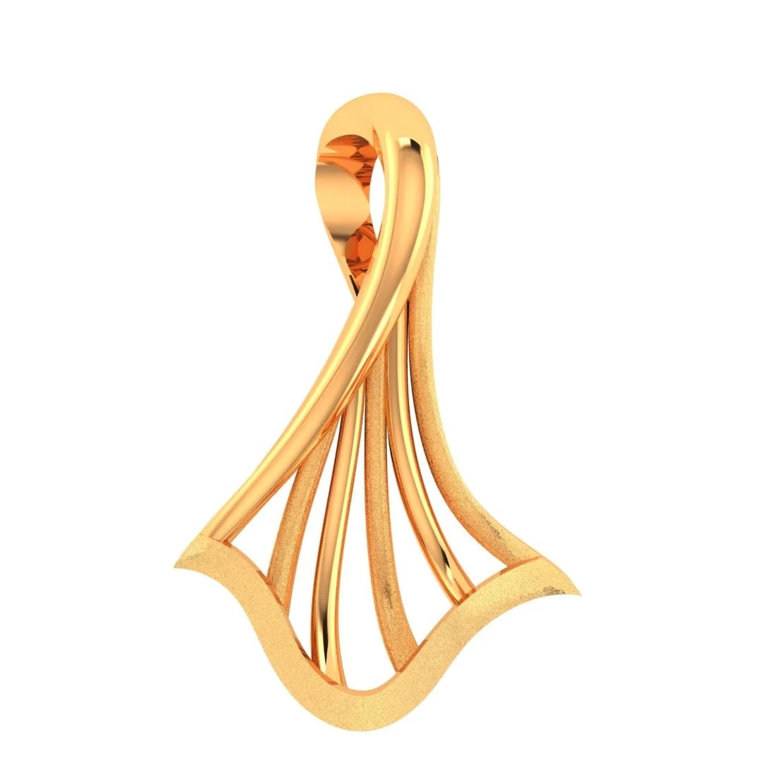 14KT(585) Gold Ginkgo Cascade Designer Pendant (0.45 gm Gold) | Gift for Women and Girls | With Certificate of Authenticity and 916 Hallmark Stamp-image-49