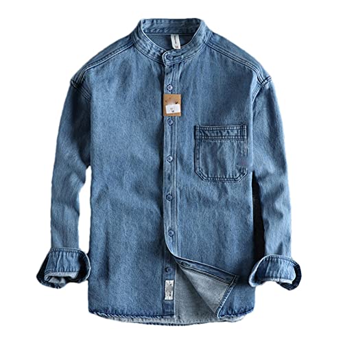 Chemise en jean casual Vsadsau pour les sorties du week-end
