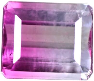Starjewelryco 2.14 Cts Natural Top Lustrous Bi Color Tourmaline Emerald Cut Brazil Unheated