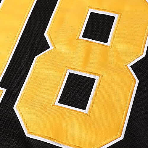 Mesospero Happy Gilmore 18 Adam Sandler 1996 Black Ice Hockey Jersey Men (Black, Medium, M) #TOP4